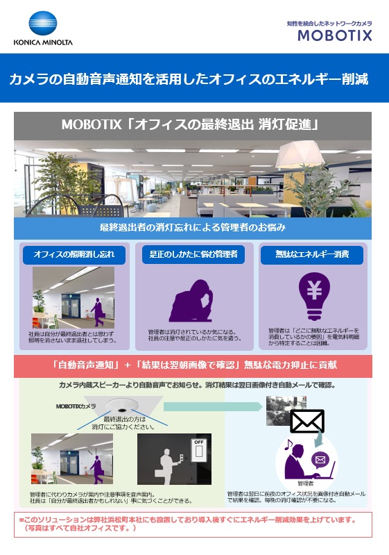 MOBOTIX スピーカー内蔵カメラ 活用ポイント のフライヤー画像